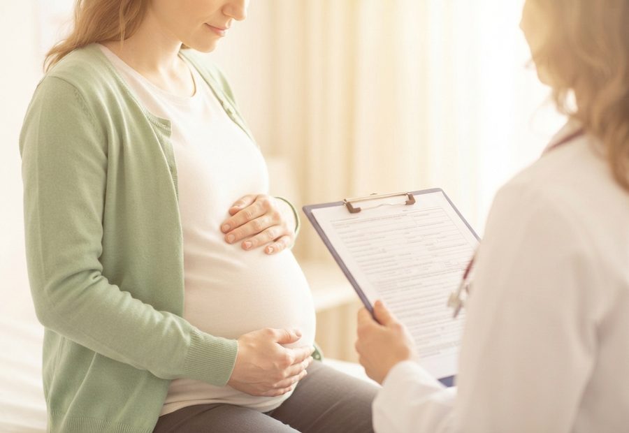 Schwangere Patientin im Beratungsgespräch